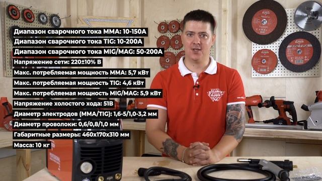 Cварочный полуавтомат Elitech АИС 200SYN | Распаковка смотреть онлайн