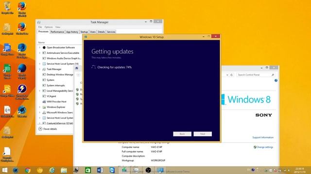 VAIO with Windows 8 Preinstalled upgrading to Windows 10 預裝Windows 8的VAIO電腦升級Windows 10過程 смотреть онлайн