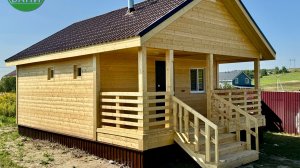 Каркасный дом с баней 6х8 метров, в зимней комплектации.