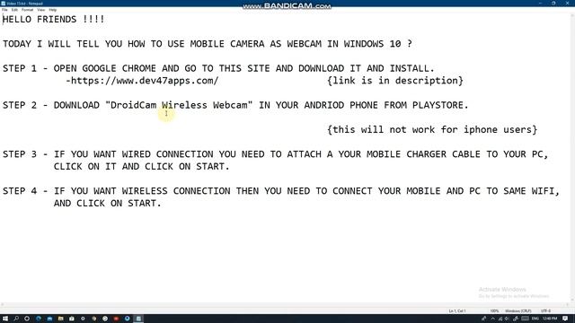 How to use Mobile Camera as Computer Web Cam смотреть онлайн