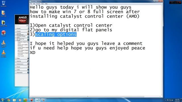 How To Make Win 7 & 8 Full Screen After Installing AMD Catalyst Control Center Driver смотреть онлайн
