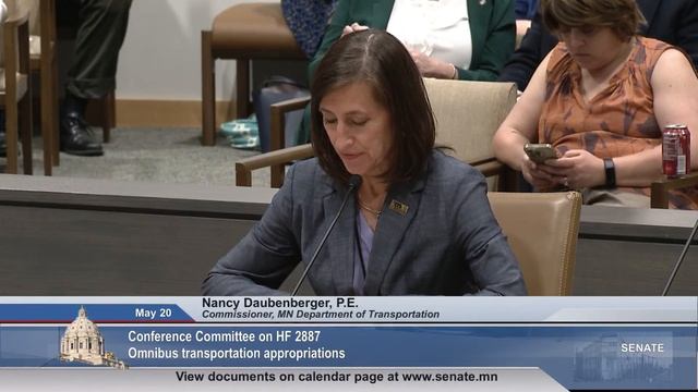 Conference Committee on HF 2887 - Omnibus Transportation Appropriations - 05/20/23 смотреть онлайн