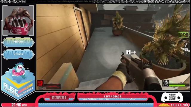 Left 4 Dead 2 от YearsAgo за 1:12:46 RUSC-A-THON 2022 смотреть онлайн