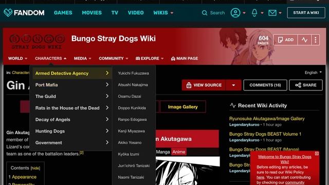 Just looking at the bsd(bungou stray dogs) fandom смотреть онлайн