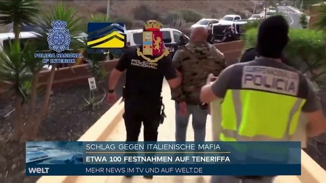 SCHLAG GEGEN ITALIENISCHE MAFIA: 100 Verdächtige auf Teneriffa festgenommen I WELT News смотреть онлайн
