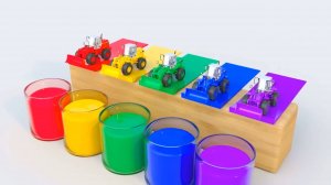 Мультики для детей, про машинки, учим цвета
