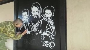 Проектор. Рисуем картину на стене.