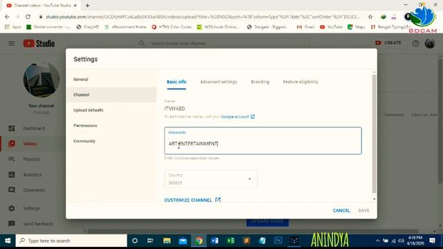 কিভাবে নির্ভুল ইউটিউব চ্যানেল খুলবেন পর্ব-২ | How To Create Youtube Channel Bangla Part-2 | BDCAM смотреть онлайн