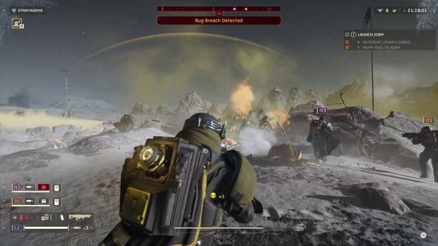 Helldivers 2 - Taking out Bile Titan with support drop смотреть онлайн