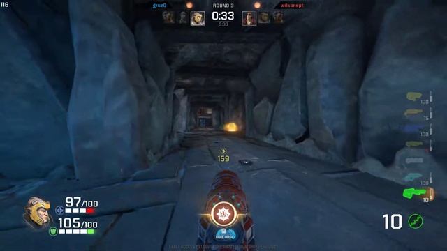 Quake Champions - gruz0 vs wilsonept (Blood Run) practice смотреть онлайн