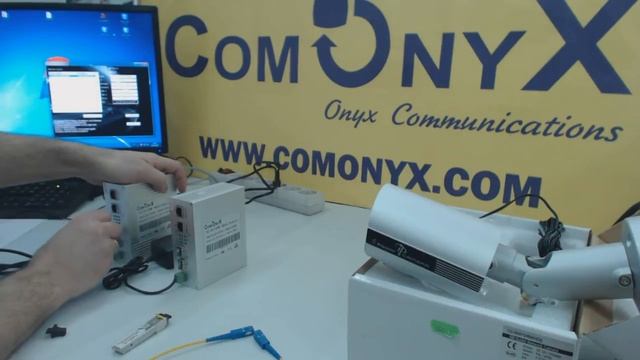 Как подключить IP-камеру через Оптический медиа конвертер и SFP модули. смотреть онлайн