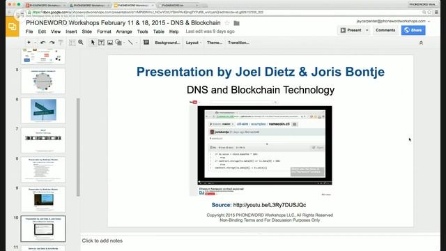 PHONEWORD Workshops - DNS and Blockchain (part 2 of 2) - February 18, 2015 смотреть онлайн