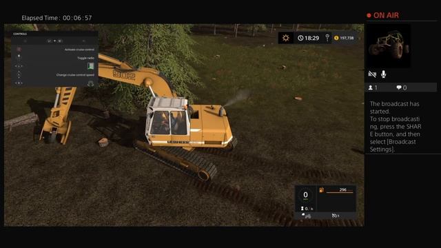 Cutting some trees down with the feller buncher смотреть онлайн