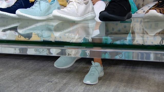 Skechers Ultra Flex Washable Knit Slip-On Sneaker Pop Sensation on QVC смотреть онлайн