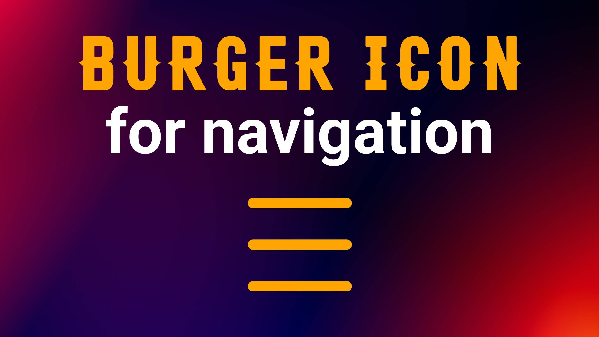 Иконка бургера для навигации. HTML + CSS смотреть онлайн
