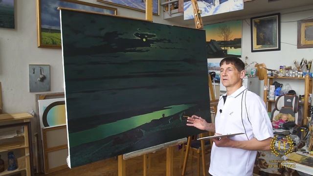 Копия картины Архипа Куинджи «Лунная ночь на Днепре» смотреть онлайн