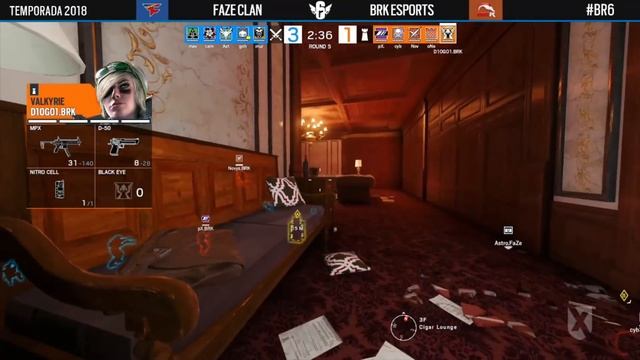 [BR6] BRK E-SPORTS vs FAZE CLAN (Temporada 2018) - Rainbow Six Siege смотреть онлайн