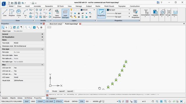 Entering coordinates of points from an Excel table. смотреть онлайн