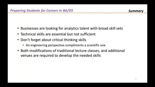 Panel: Best Practices for Preparing Students for a Career in Business Analytics/Data Science смотреть онлайн