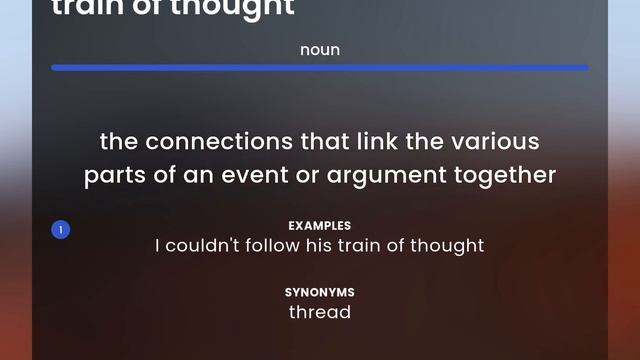 Train of thought — what is TRAIN OF THOUGHT meaning смотреть онлайн