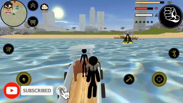 Stickman Rope Hero #Driving Boat - Android Gameplay HD смотреть онлайн