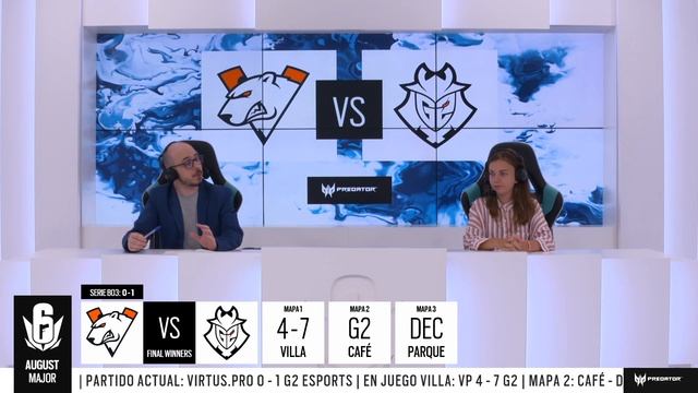 R6 August Major Europe - Final Winners - Virtus.pro vs G2 Esports #SixMajor смотреть онлайн