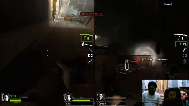Playing split screen mod of Left4dead 2 with cousin смотреть онлайн