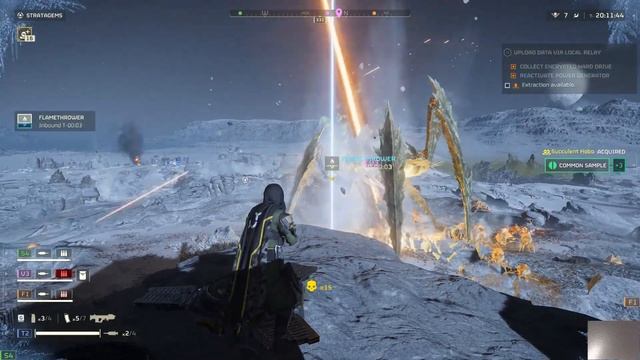 Helldivers 2: Killing a bile titan with a flamethrower, and other things... it counts! смотреть онлайн