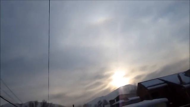 halo in the sky in kazakhstan 2/18/2014 verry good sign!) смотреть онлайн