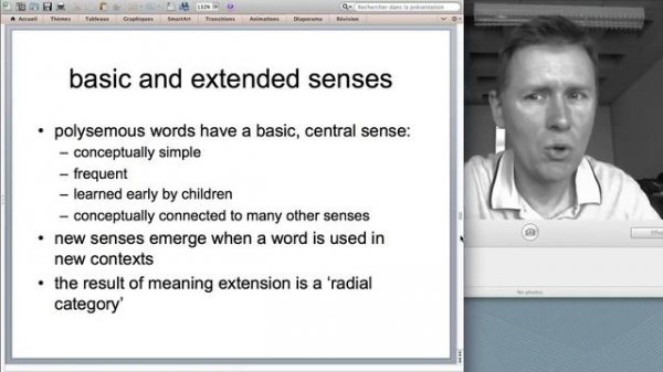 A course in Cognitive Linguistics: Polysemy