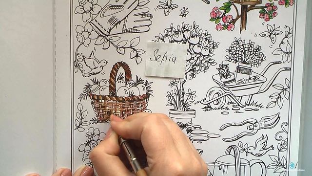 Coloring TUTORIAL for beginners. 'Creative Haven' SPRING SCENES / #STAYHOME and color #WithMe смотреть онлайн