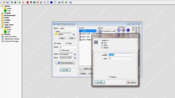 Game Maker 8 how to make a player walk and jump #2
