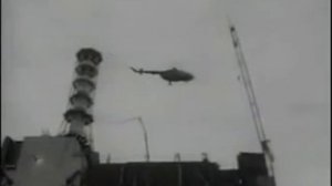 Редкие кадры падения Вертолета на ЧАЭС
