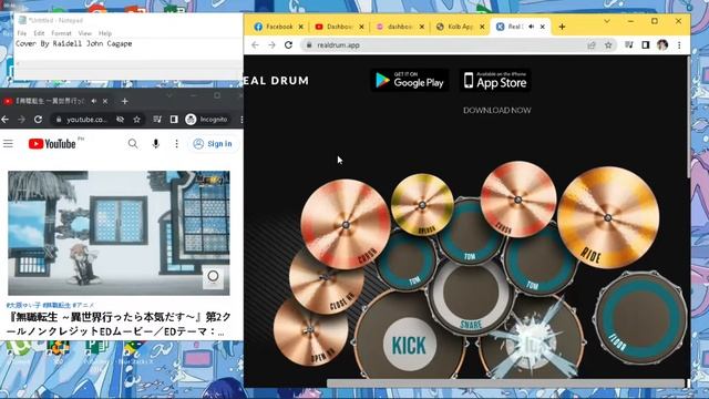 Mushoku Tensei| Ending 2 Real Drum Cover Kaze To Iku Michi | Yuiko Ohara