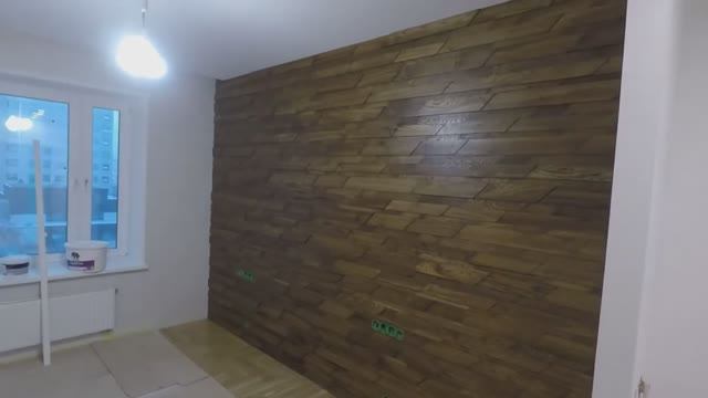 Как изготовить и смонтировать ЗD панель из массива дуба. смотреть онлайн