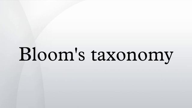Bloom's taxonomy смотреть онлайн