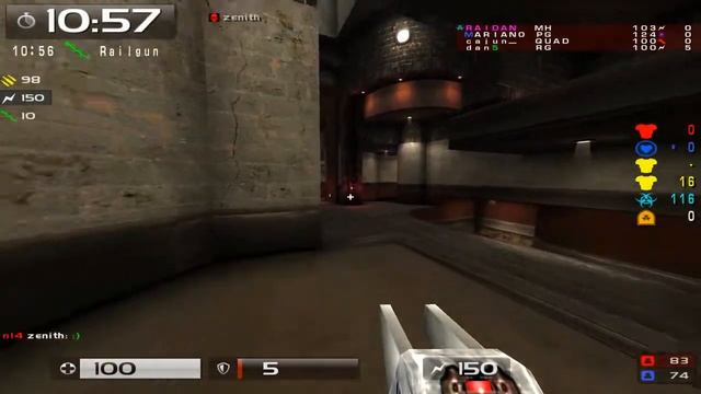 Quake Live TDM Rail position on Purgatory смотреть онлайн