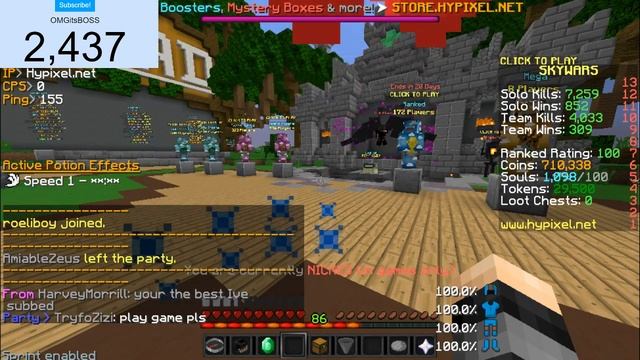 🔴LIVE MINECRAFT Hypixel Bedwars & Skywars HELP ME GET TO 3000 SUBS Thx!!! смотреть онлайн