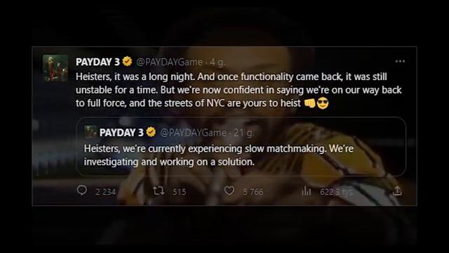 payday3 server status смотреть онлайн