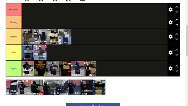Notoriety Enemy Tierlist