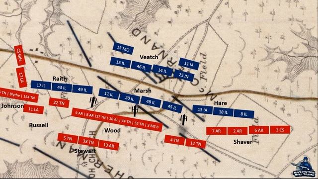 Shiloh, Day 1 | Animated Battle Map смотреть онлайн