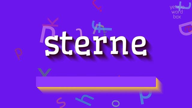 HOW TO PRONOUNCE STERNE? #sterne смотреть онлайн