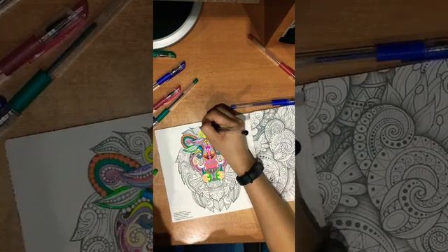 Раскраска - Антистресс. Лев смотреть онлайн