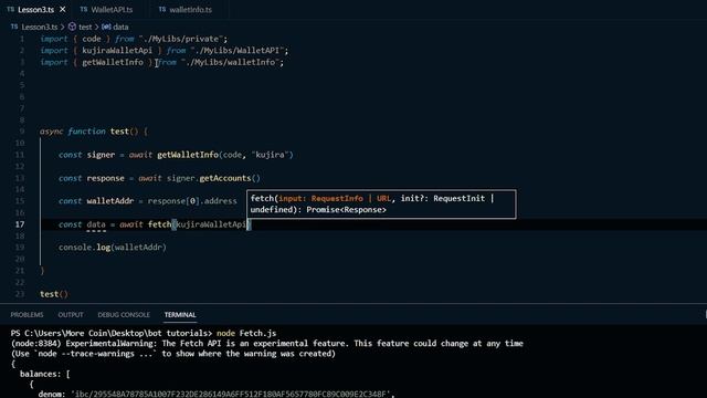 Coding Kujira Crypto Bots Lesson 3 How to Get Your Wallet Address and Find Tokens In Your Wallet смотреть онлайн