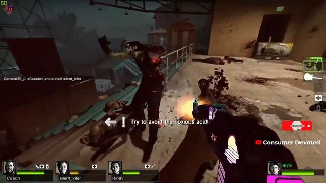 LEFT 4 DEAD 2 LIVE - THE HORROR CONTINUES TODAY AGAIN || INDIA || - #11 смотреть онлайн