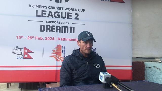 Namibia Coach Pierre de Bruyn reacts after the win over Netherlands | ICC CWC League-2 смотреть онлайн