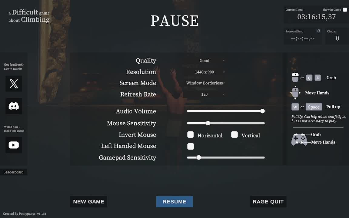A Difficult Game About Climbing