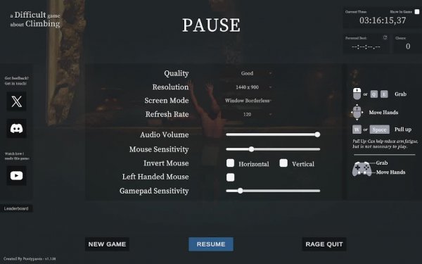 A Difficult Game About Climbing