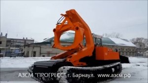 Бесчокерный трелевочный трактор ЛТ-187 на шасси МСН-10 (ТТ-4М). Лесозаготовительная техника.