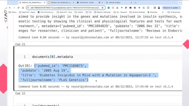 Building a RAG LLM Clinical Chatbot with John Snow Labs in Databricks смотреть онлайн